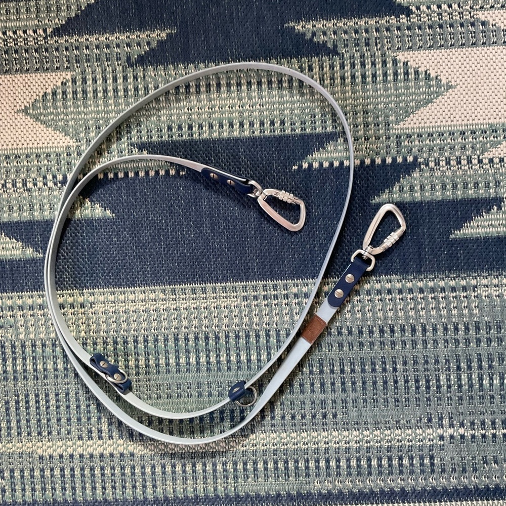 Gray and hound 7.5’ biothane leash